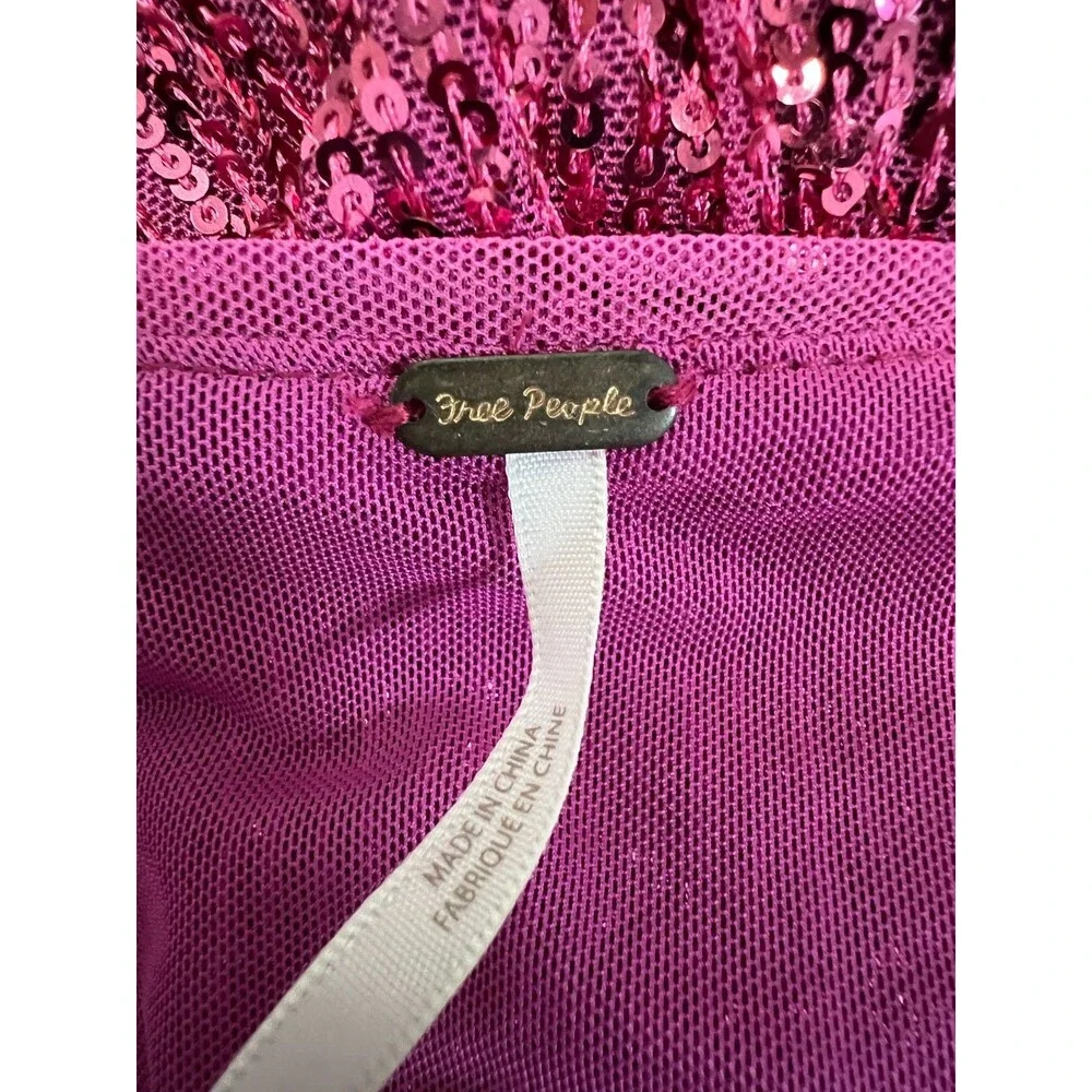 NEW Free People Christa Sequin Romper Size XS - Picture 7 of 10